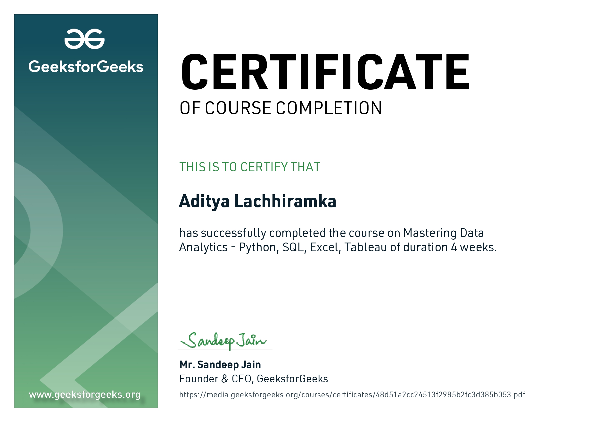 Certificate 3