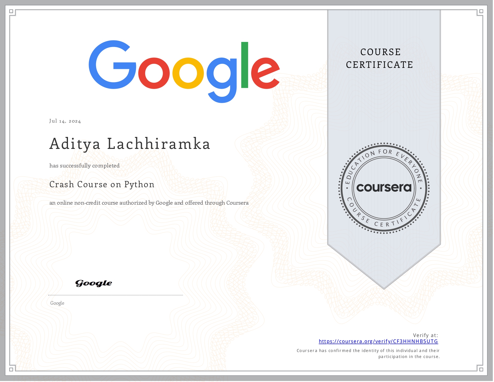 Certificate 2