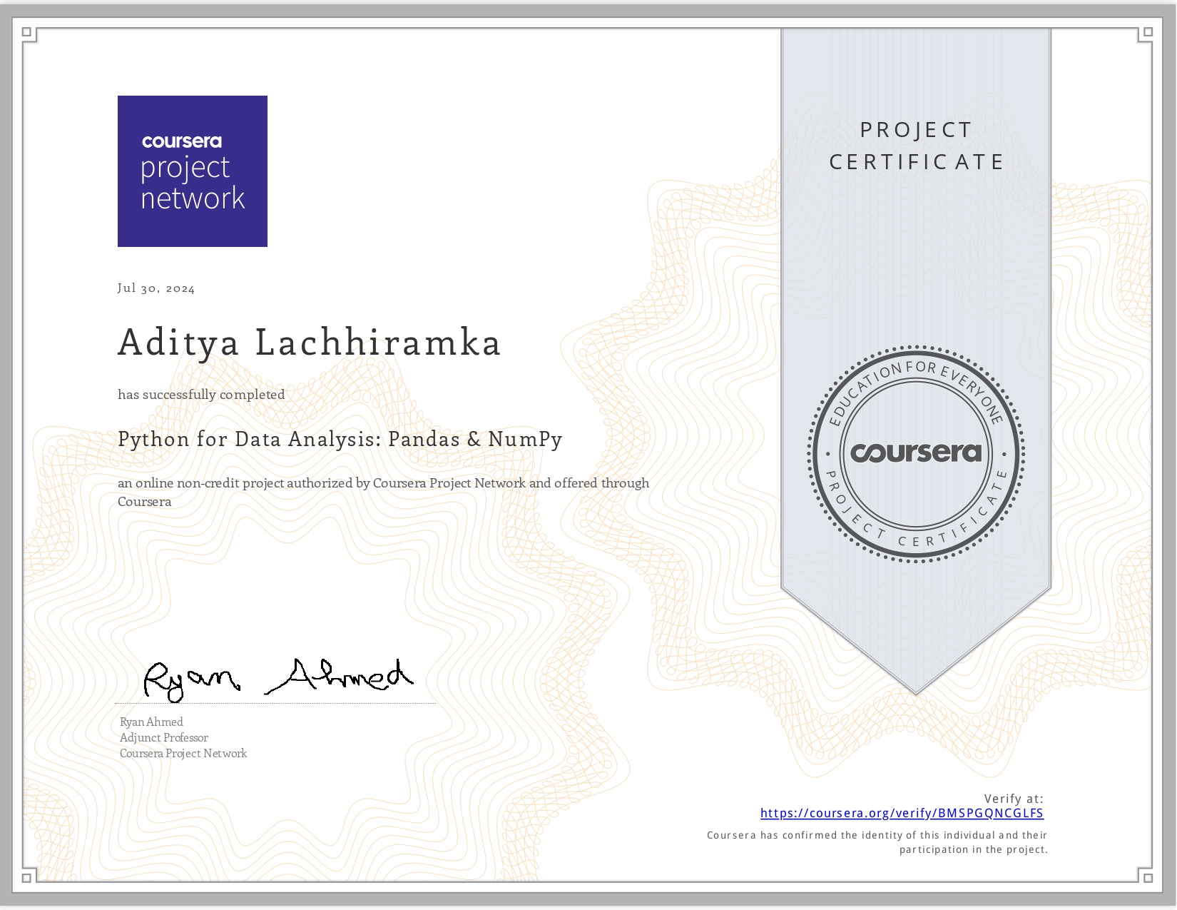 Certificate 3
